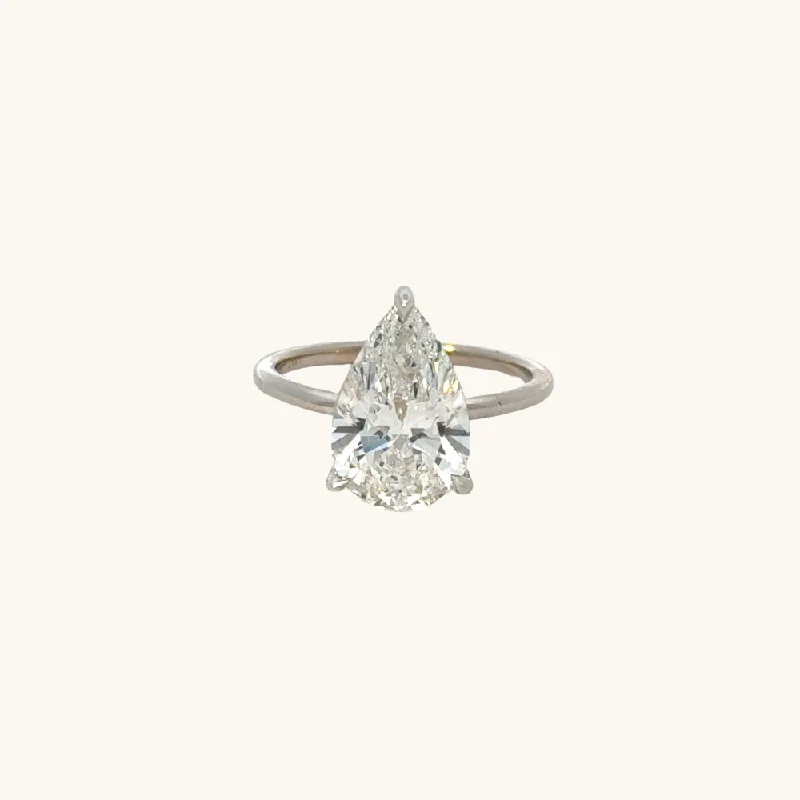 Shop Signature Jewelry Styles At Exclusive Prices 2.55 Pear Lab Diamond Solitaire Engagement Ring