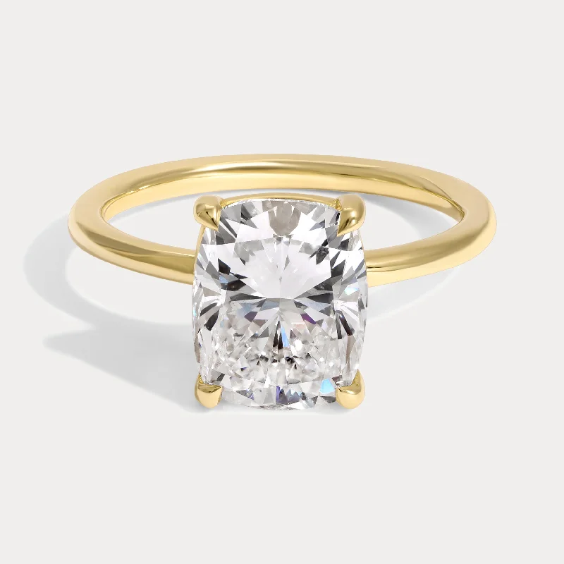 Ayla - 3.08ct Elongated Cushion Lab Grown Diamond Ring