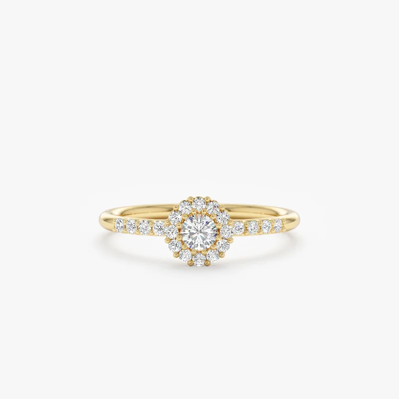 Shop Trending Jewelry With Exclusive Savings Diamond Halo Engagement Ring, Maylah