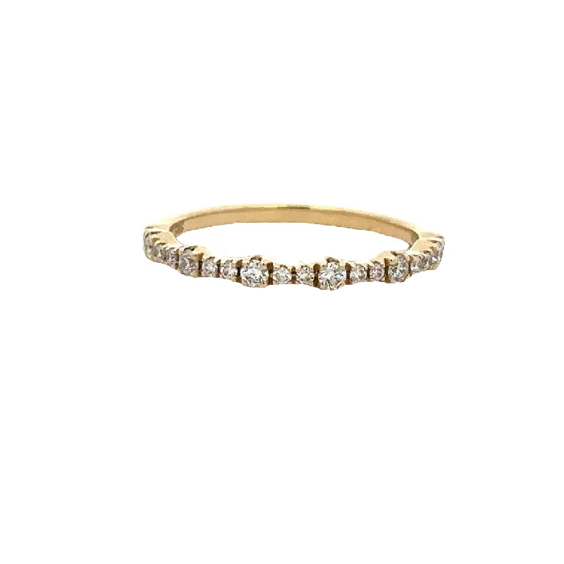 The Perfect Jewelry Piece At The Perfect Discount Diamond Wedding Band in Yellow Gold