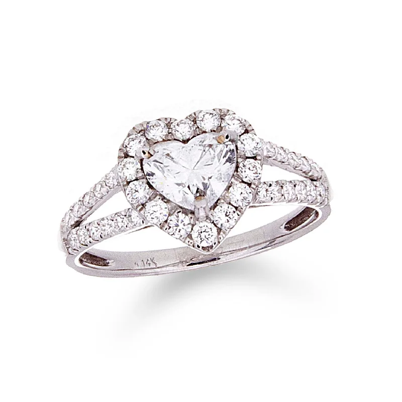 Get The Best Deals On Timeless Jewelry Pieces Heart Shaped Halo Diamond Solitaire Ring