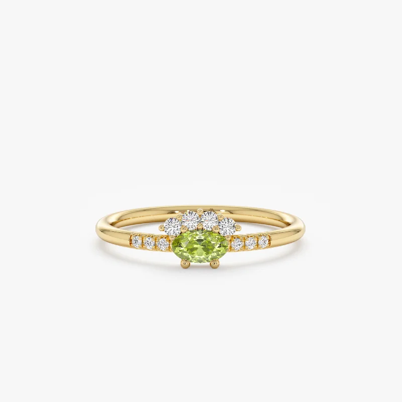 Peridot Diamond Crown Ring, Marlowe