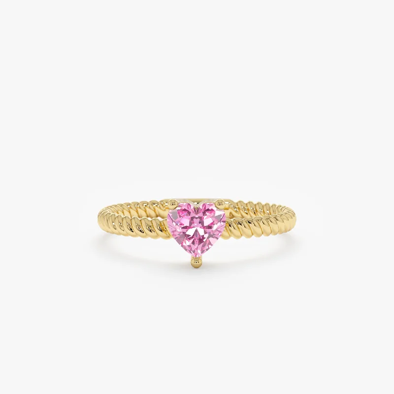 Pink Tourmaline Heart Ring, Ashly