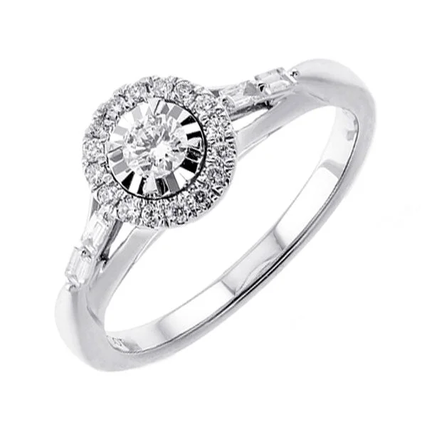 14KT WHITE GOLD DIAMOND(1/3CTW) RING