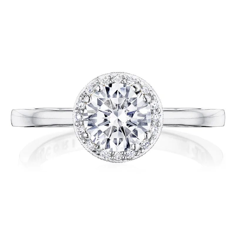 Dainty Floral Jewelry For Feminine Elegance Round Bloom Engagement Ring