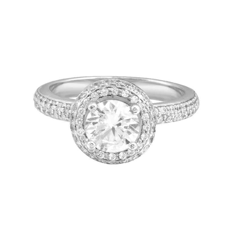 Affordable Elegance – Special Jewelry Sale Now Live Round Micro Pavé Diamond Engagement Ring Setting