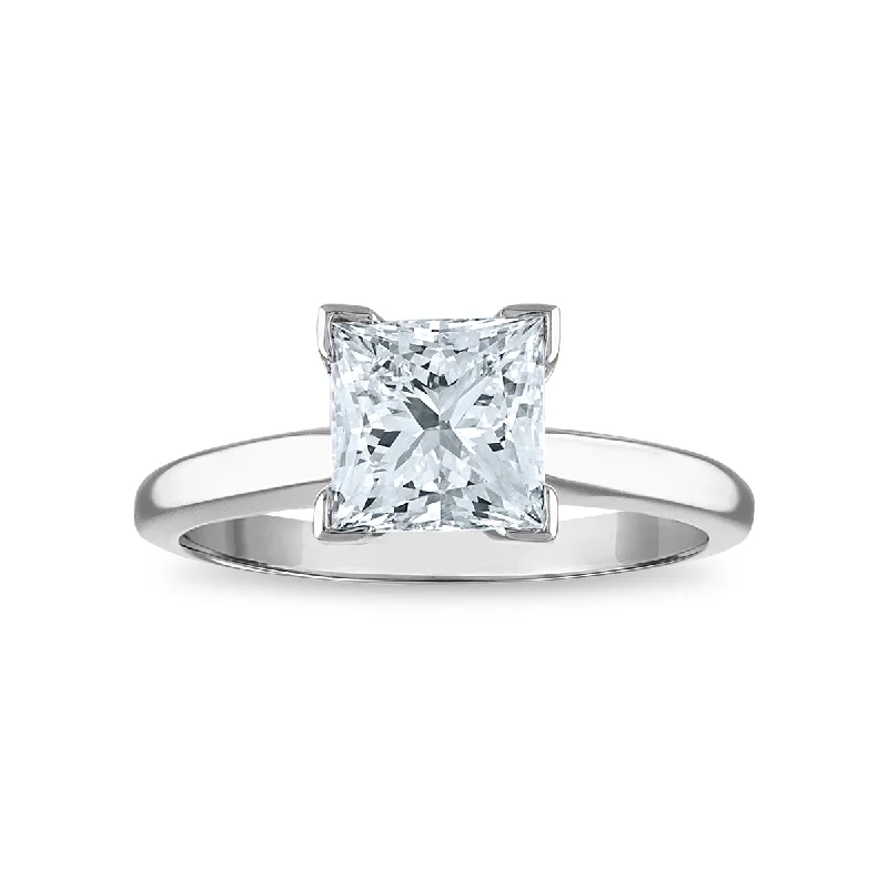 Best Jewelry Sale Prices – Limited-Time Offer Signature Certificate EcoLove 2 CTW Princess Cut Lab Grown Diamond Solitaire Engagement Ring in 14KT White Gold