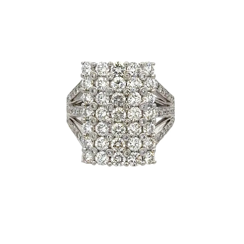 Must-Have Jewelry Pieces At Reduced Prices Statement Diamond Cluster Ring in White Gold