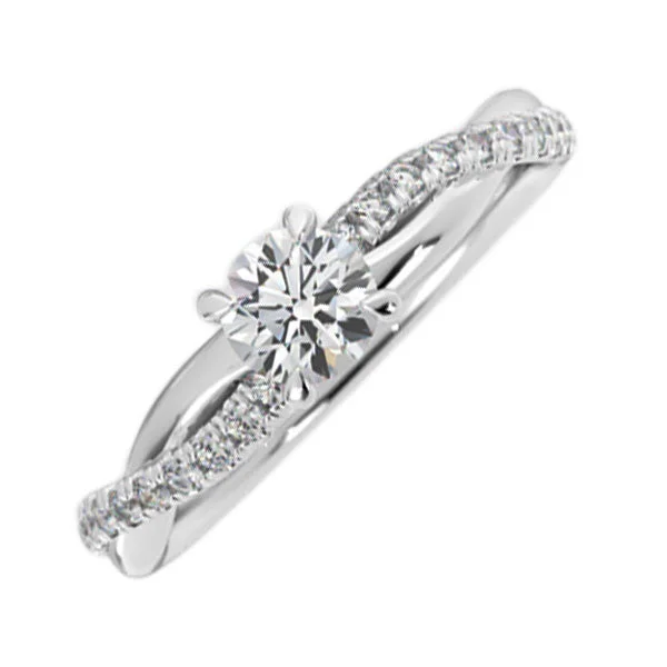 Stunning Jewelry At Even More Stunning Prices 14KT WHITE GOLD (7/8CTW) WITH (3/4CT) ROUND CENTER