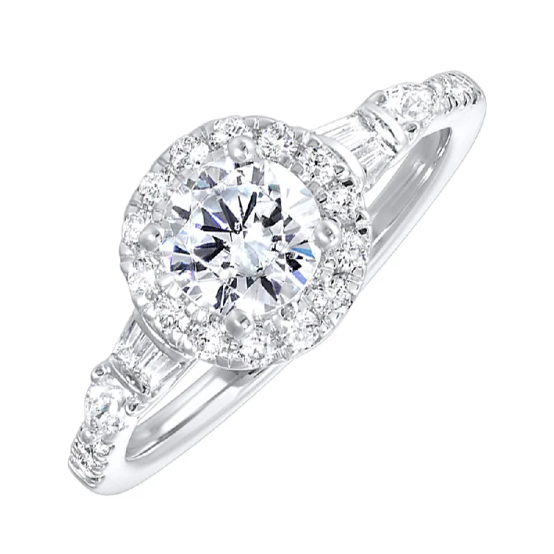 Affordable Elegance – Special Jewelry Sale Now Live 14KT WHITE GOLD (7/8CTW) WITH (1/2CT) ROUND CENTER