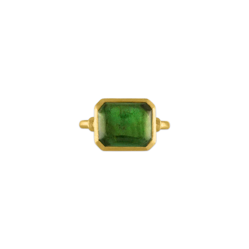 Green Tourmaline Capsa Ring