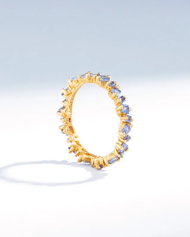 La Fantaisie Cosmic Light Blue Sapphire Eternity Band