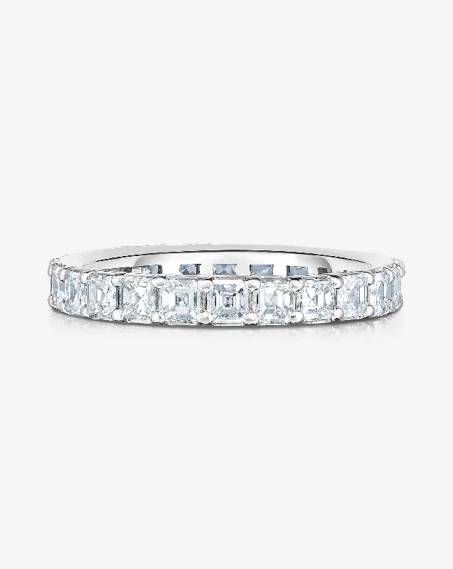 Lab Grown Asscher Diamond Eternity Band