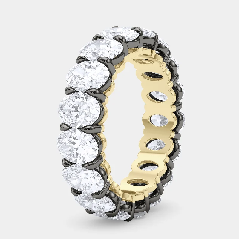 Mixed Metal Oval Eternity Band