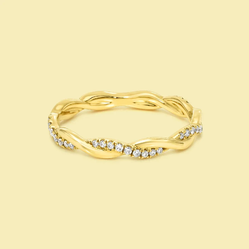 The Claire, Braided Twist Diamond Band