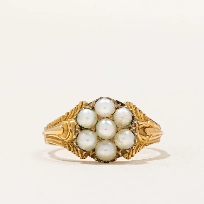 Elevate Your Outfit With Discounted Statement Jewelry Vintage Pearl Ring | SZ 7 |