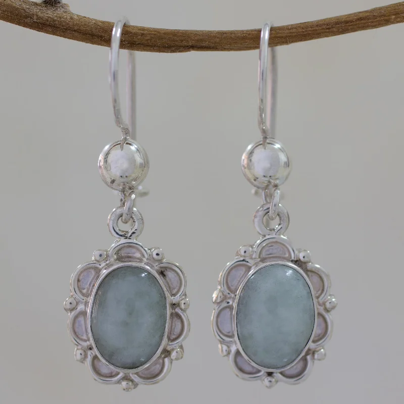 Affordable Luxury Jewelry For Every Occasion Apple Princess of the Forest Artisan Crafted Jade and Sterling Silver Earrings