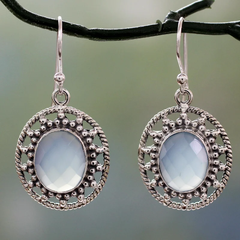 Flash Sale On Stunning Jewelry – Don't Miss Out Azure Ice Fair Trade Silver Earrings with Pale Blue Chalcedony