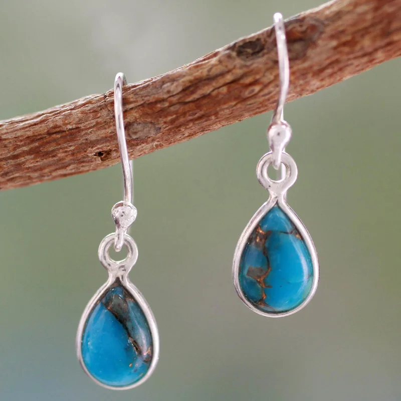 Chic And Stylish Jewelry At Discounted Prices Beautiful Blue Goddess Turquoise Silver Dangle Earrings