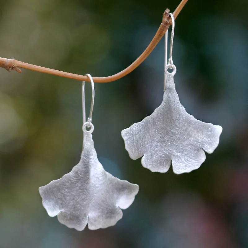 Shine Bright With Our Special Jewelry Promotions Celery Leaves Leaf Shaped Sterling Silver Earrings Handmade in Bali