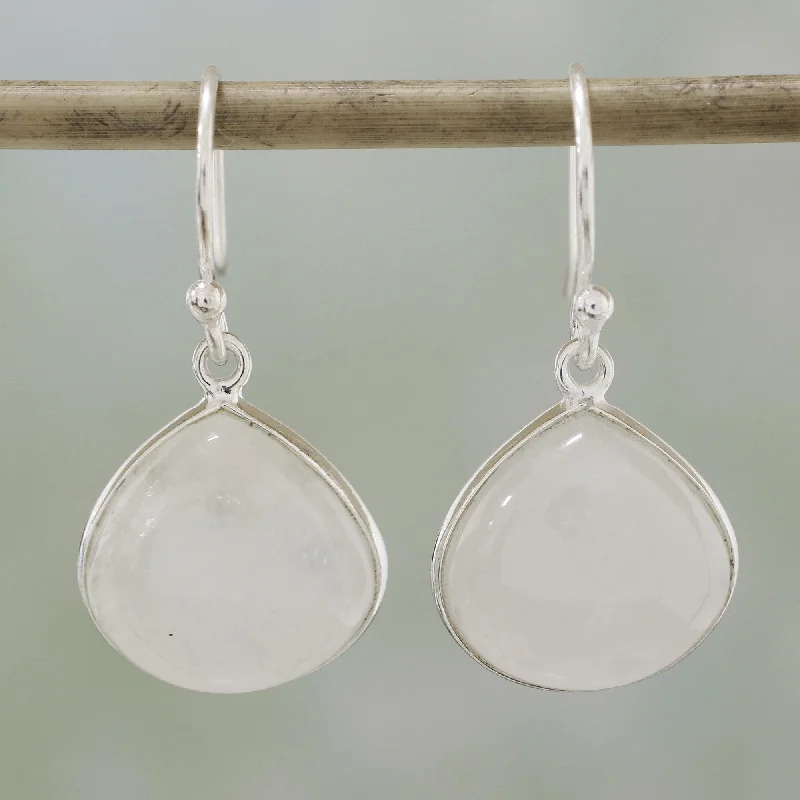 Shop High-Quality Jewelry At Jaw-Dropping Discounts Dancing Soul Rainbow Moonstone and Sterling Silver Dangle Earrings