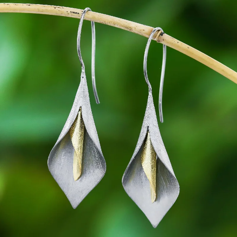 The Ultimate Jewelry Sale – Exclusive Styles At Great Prices Dark Lily Handmade Gold Accent Rhodium Plated Sterling Silver Earrings