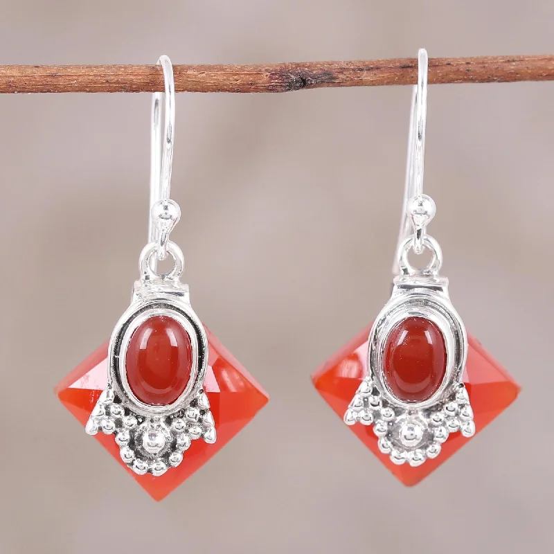 Personalized Jewelry At Special Discount Rates Delhi Sunset Multi-Gem Carnelian Earrings