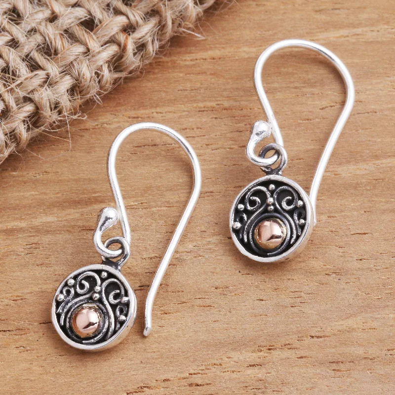 Stunning Jewelry At A Fraction Of The Price Delicate Balance Gold Accented Sterling Silver Dangle Earrings