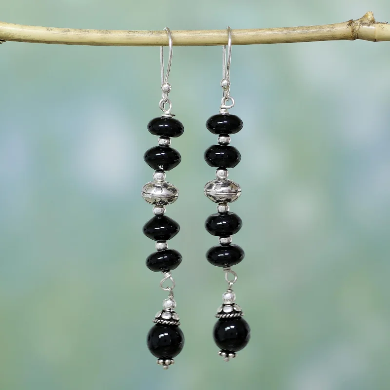 Affordable Glamour – Premium Jewelry For Less Distinction Onyx dangle earrings