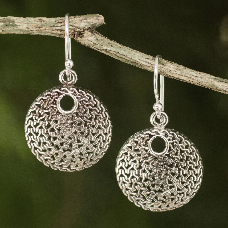 Exclusive Jewelry Bundles At Discounted Prices Energized Modern Silver Dangle Earrings from Thailand