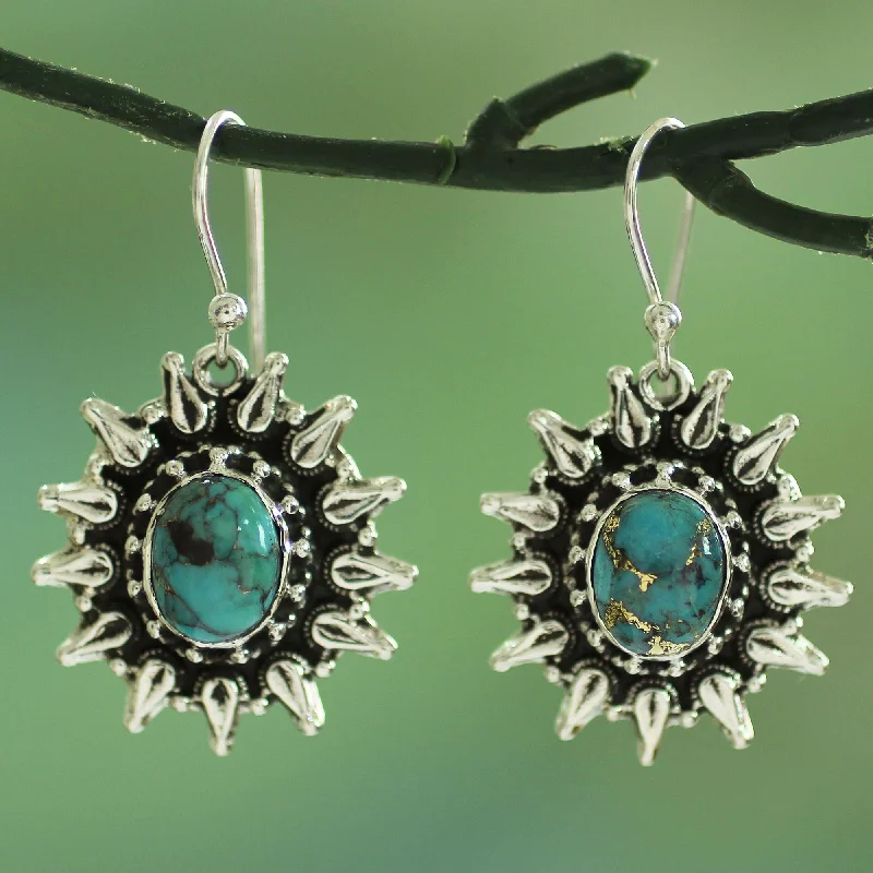 Shine Without Limits – Jewelry Sale Happening Now Eternal Radiance Silver and Composite Turquoise Artisan Crafted Earrings