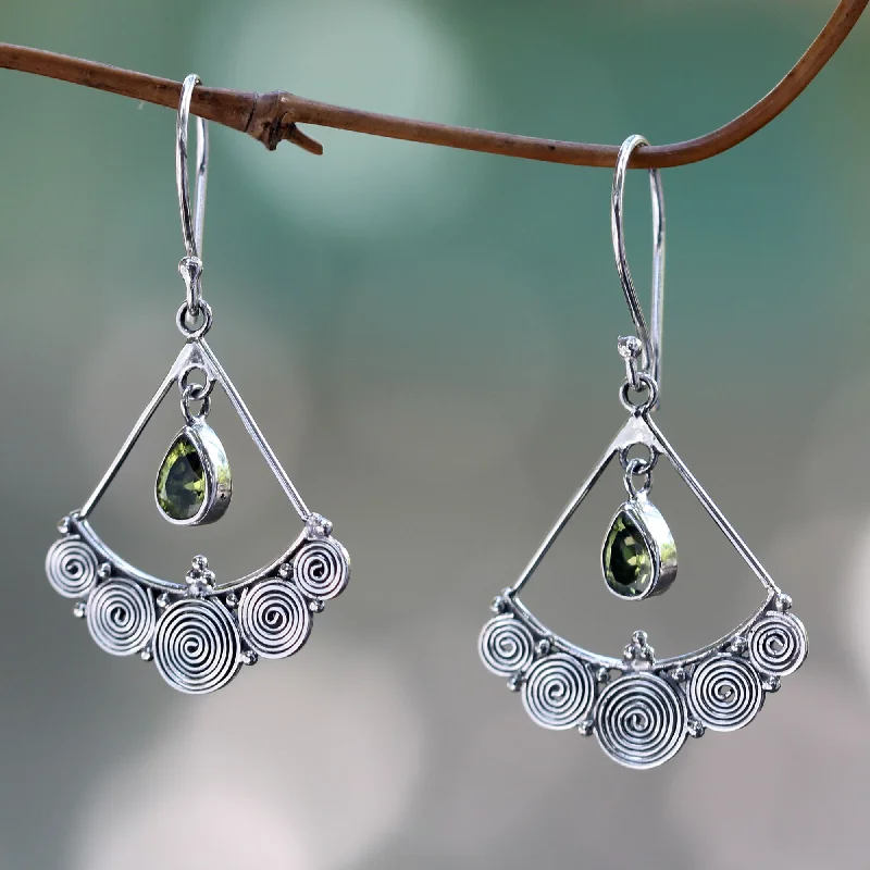 Sparkle On A Budget – Fine Jewelry For Less Fabulously Feminine Sterling Silver Chandelier Earrings with Peridot