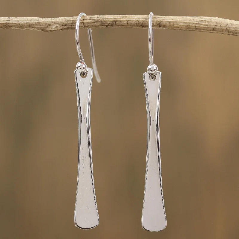 Buy More, Save More On Stunning Jewelry Pieces Fascinating Blades Modern Sterling Silver Dangle Earrings from Mexico