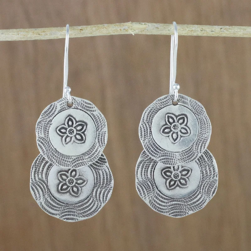 Clearance Sale On High-End Jewelry Collections Flower Coins Karen Hill Tribe Silver Floral Boho Dangle Earrings