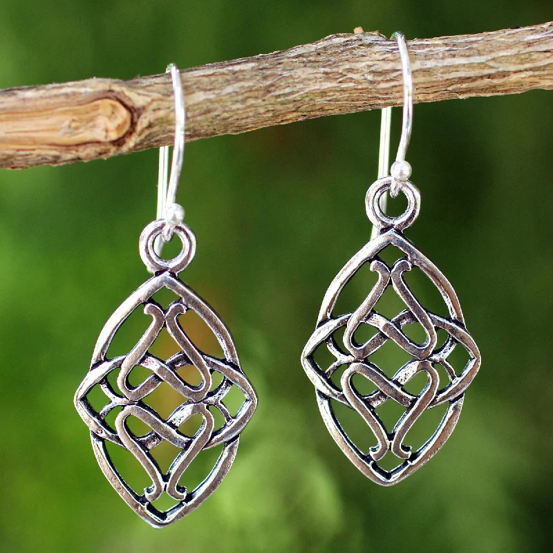 Personalized Jewelry Sale – Meaningful Gifts At Great Prices Gordian Knot Hand Crafted Sterling Silver Dangle Earrings from Thailand