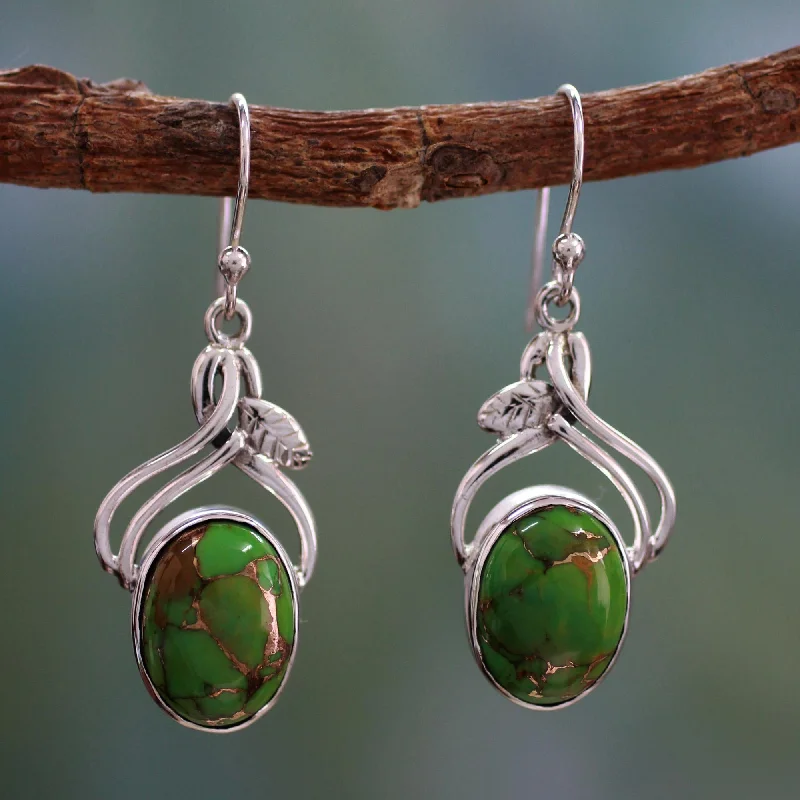 Seasonal Jewelry Deals – Elevate Your Style Green Dew Handcrafted Sterling Silver Earrings from India