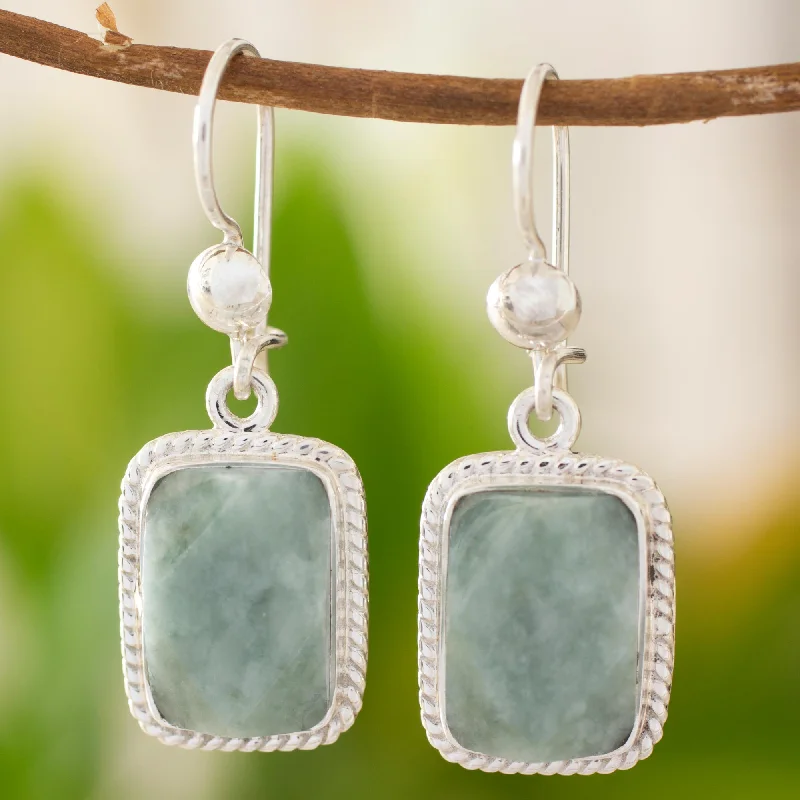 Must-Have Jewelry Pieces At Reduced Prices Green Nuances Guatemala Artisan Crafted Jade and Sterling Silver Earrings