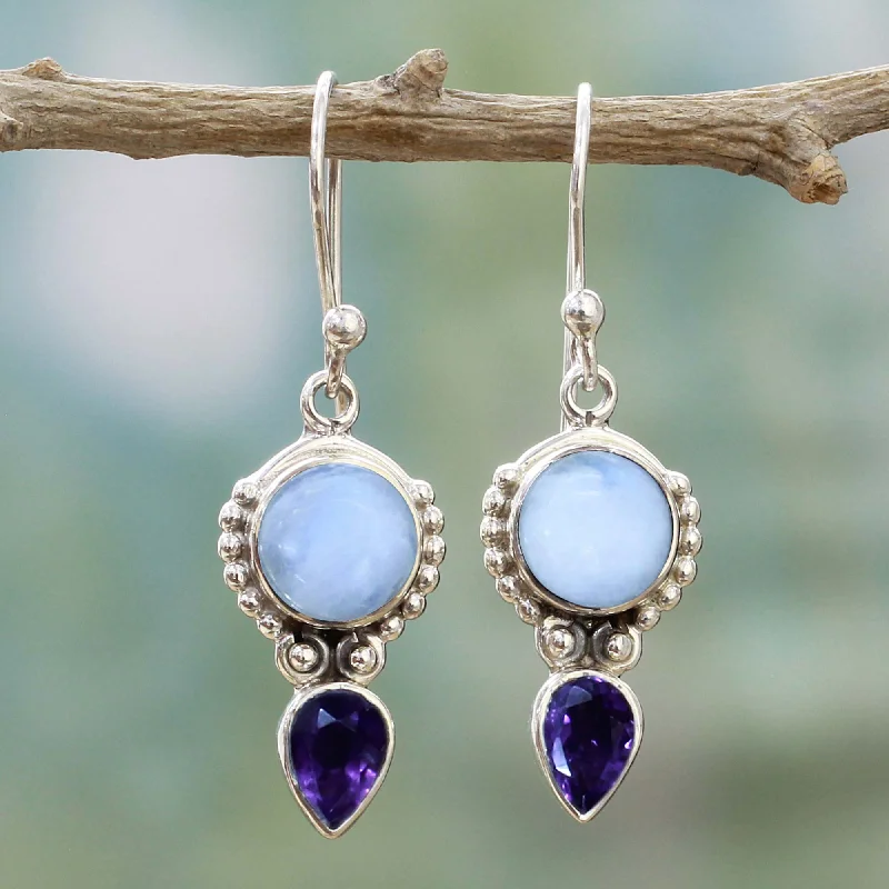 Eco-Friendly Sustainable Jewelry For Conscious Buyers Indian Rain Multi-Gem Silver Dangle Earrings