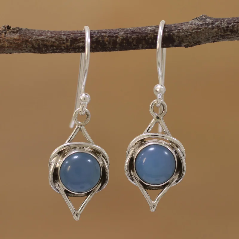 Luxury Jewelry At Budget-Friendly Prices – Grab Yours Now Intricate Twirl in Blue Sterling Earrings