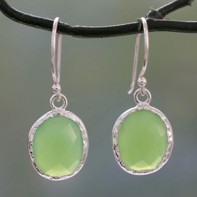 Timeless Beauty, Unbeatable Deals – Jewelry Sale On Leafy Beauty Hand Crafted Green Onyx and Sterling Silver Earrings