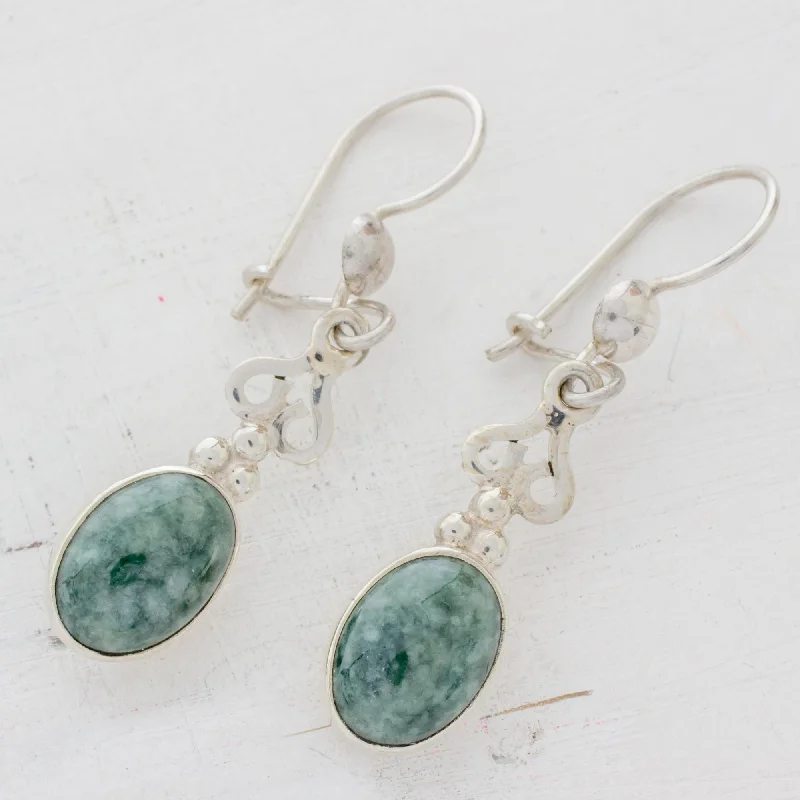 Sparkle For Less – Shop Our Limited-Time Jewelry Deals Love Poem Jade Dangle Earrings 925 Sterling Silver