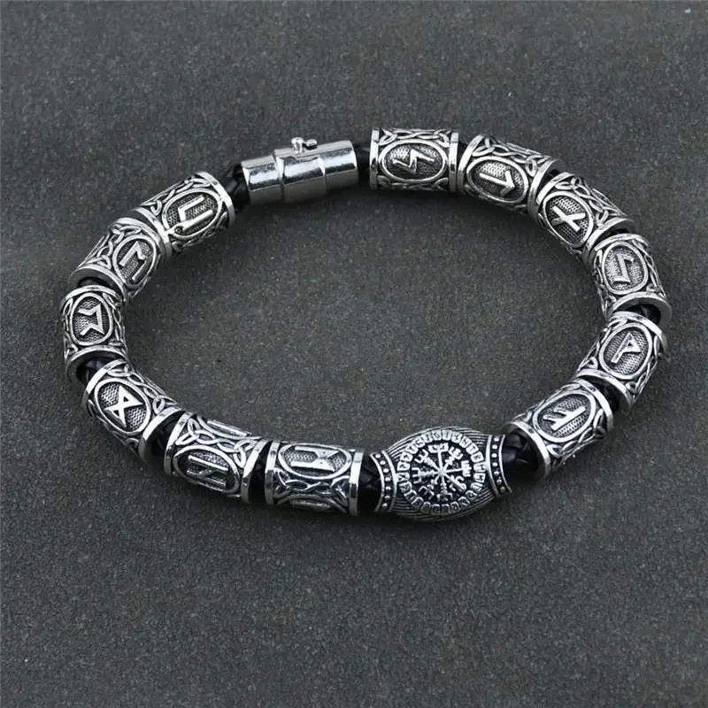 Mens Womens Viking Bracelet Decoration Bangles With Charms Beads