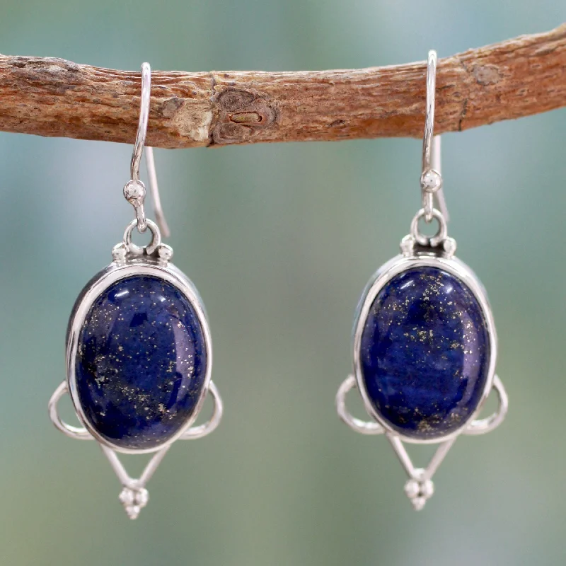 Handcrafted Jewelry Sale – Unique Designs At Low Prices Midnight Constellations Lapis lazuli dangle earrings