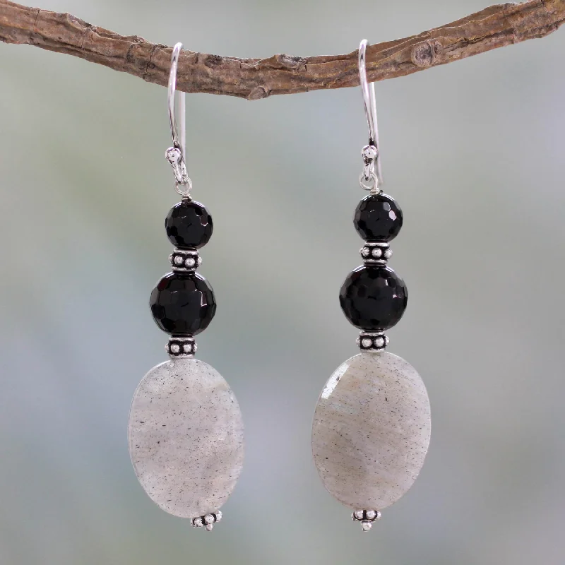 Timeless Jewelry Styles At Wallet-Friendly Prices Midnight Mist Artisan Made Onyx and Labradorite Earrings