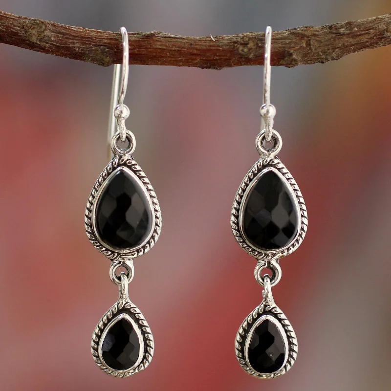 Bestselling Jewelry Now On Sale – Elevate Your Look Midnight Teardrops Sterling Silver Earrings