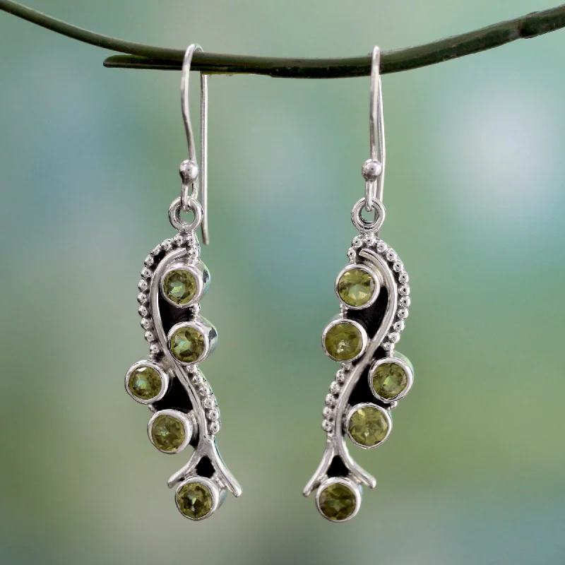 Your Perfect Accessory At The Perfect Price Natural Glow Sterling Silver Earrings with Peridot 2.5 Carats