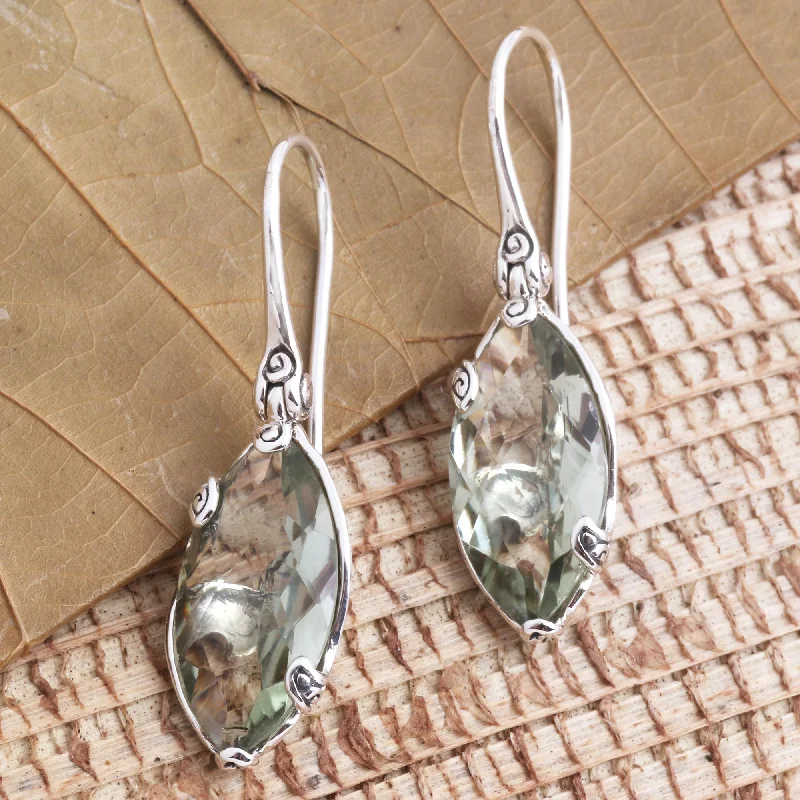 Buy More, Save More – Special Jewelry Discounts Nepenthes in Green Checkerboard Faceted Prasiolite Drop Earrings