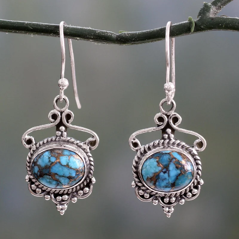 Fine Jewelry, Limited-Time Offers Available Oceans of Love Blue Composite Turquoise and Sterling Silver Dangle Earrings