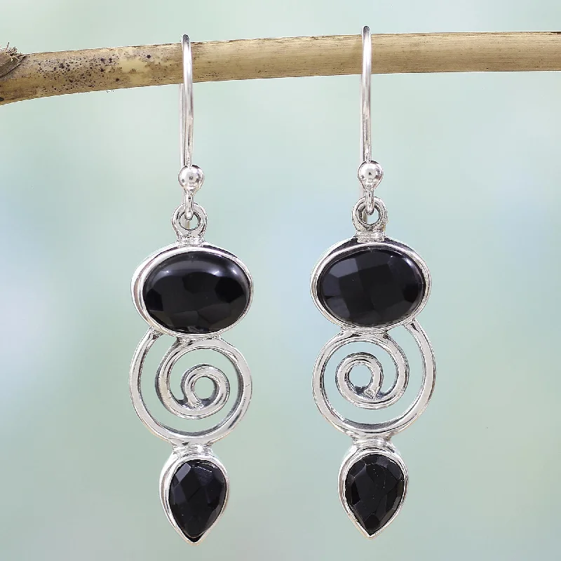 Unlock Unbeatable Jewelry Deals Before They’Re Gone Onyx & Sterling Silver Dangle Earrings