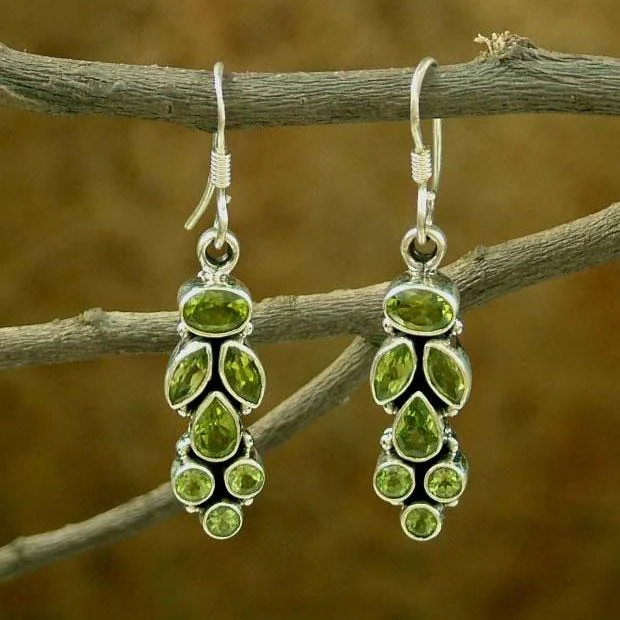 Bold And Beautiful Jewelry Now At Irresistible Prices Peridot Sterling Silver Drop Earrings